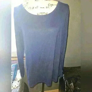 Stylus Womans Blue Long Sleeve Top Size XL